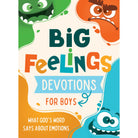 Big Feelings Devotions for Boys, front cover with cartoon monsters
