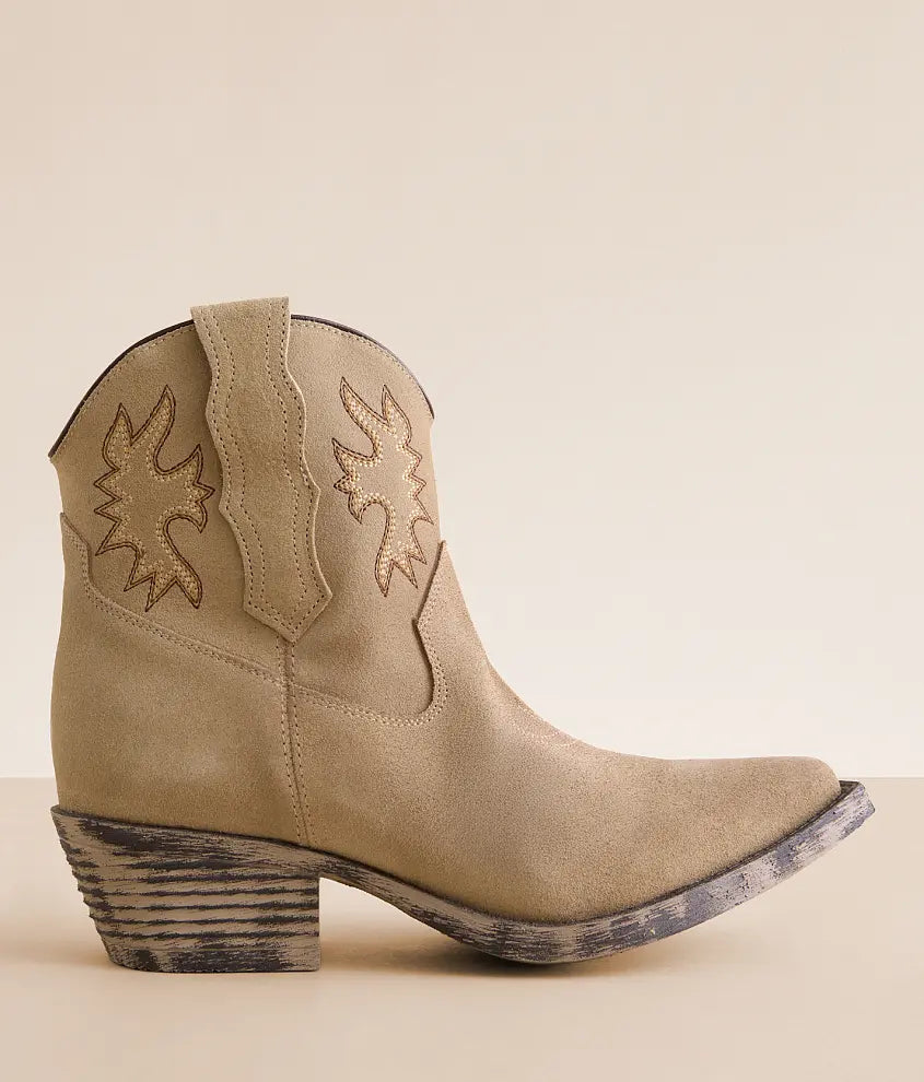 Corral LD Taupe Western Suede Ankle Boot