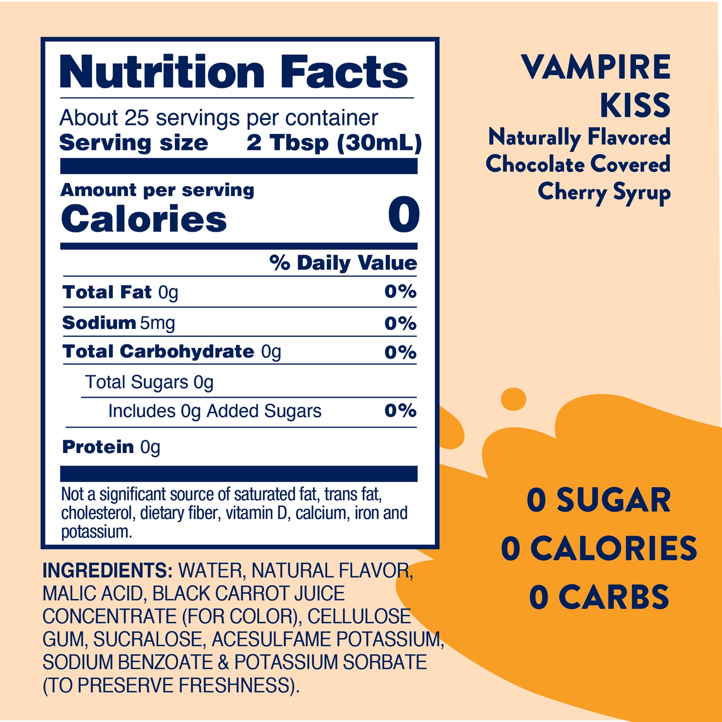 Sugar Free Vampire Kiss Syrup