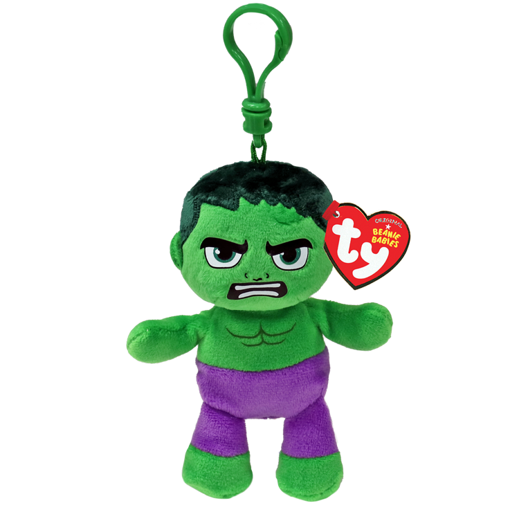 Beanie Baby Hulk From Marvel Keychain