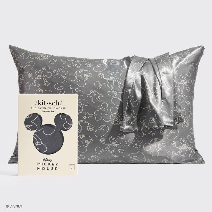 Kitsch & Mickey and Minnie Satin Pillowcase Mickey Magic