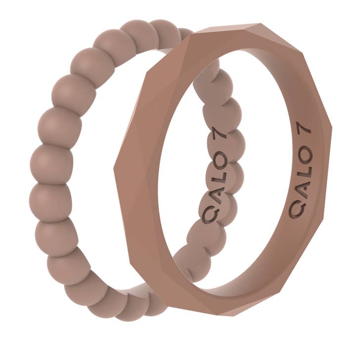 Hazel Bead & Geo 2 Stack Ring