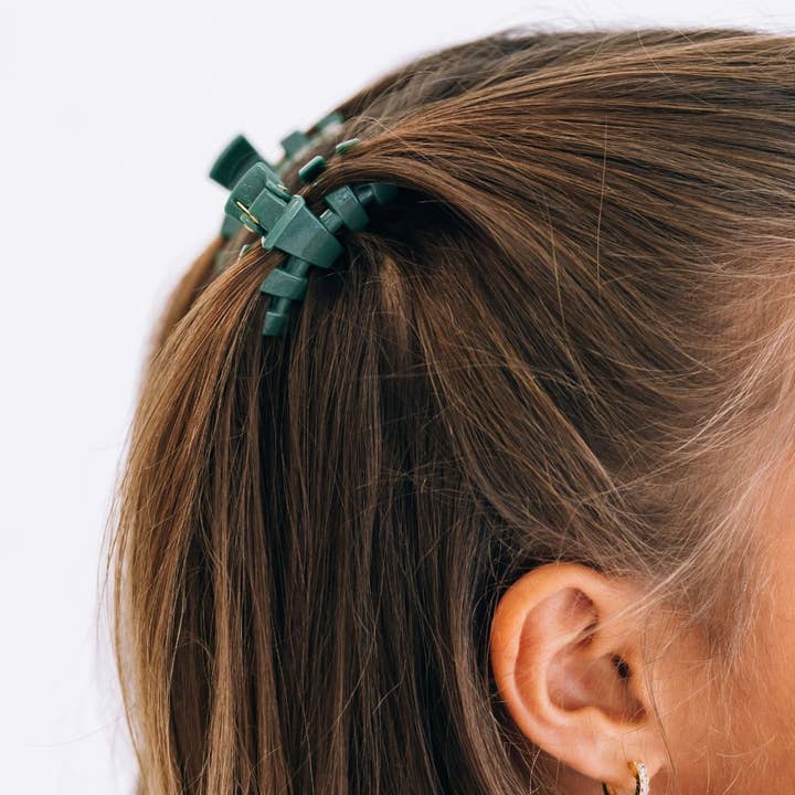 Classic Tiny Hair Clip- Mistletoe