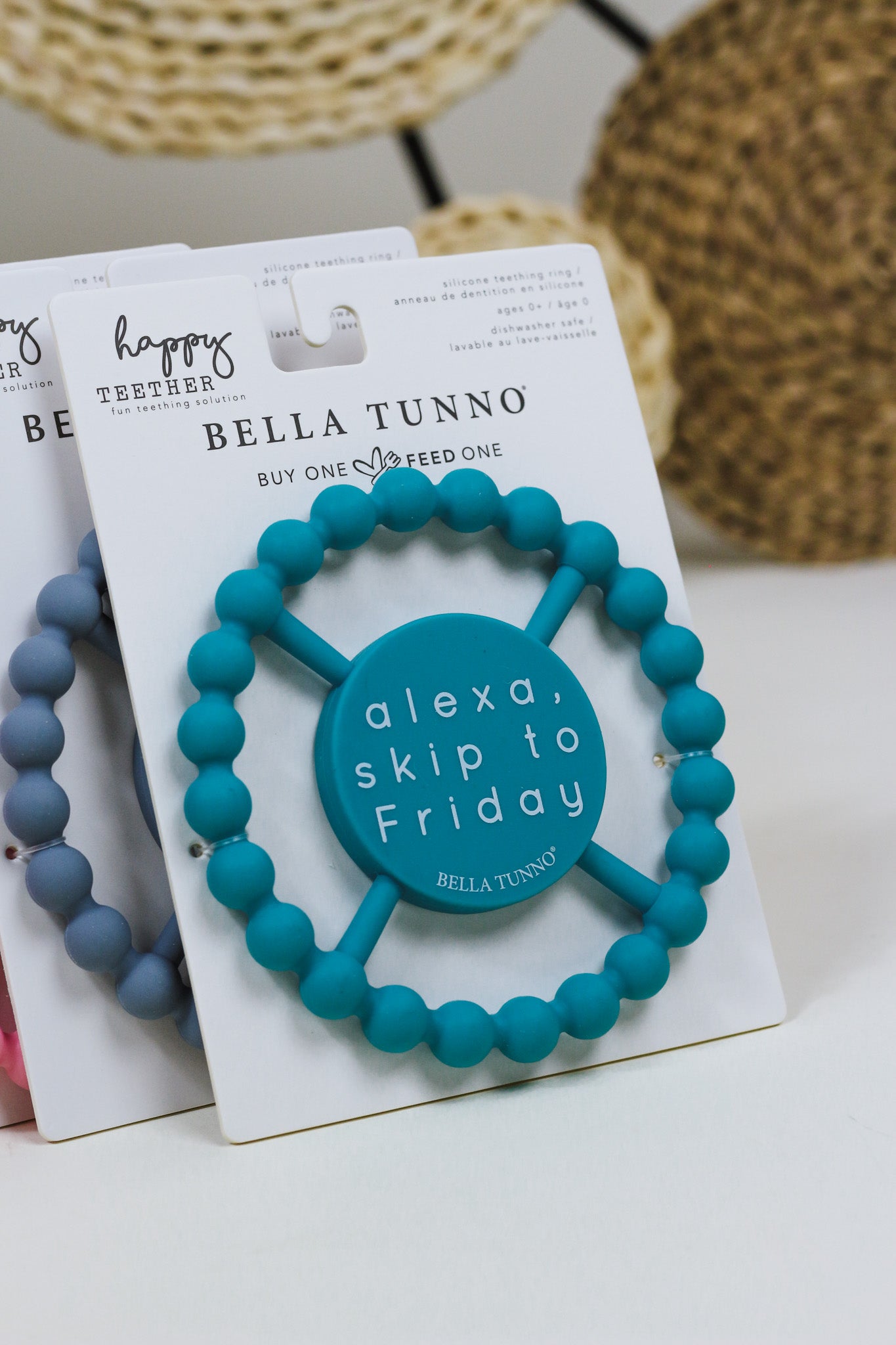 Blue Skip Friday Silicone Teether