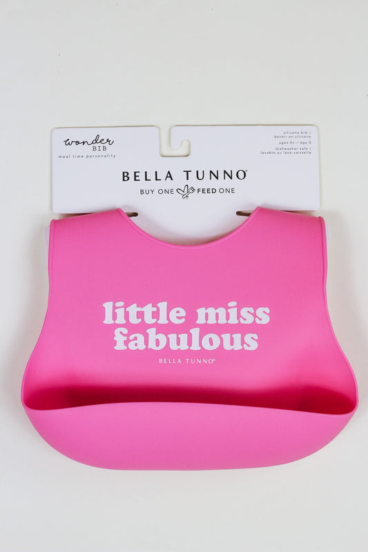 Pink Miss Fabulous Silicone Bib