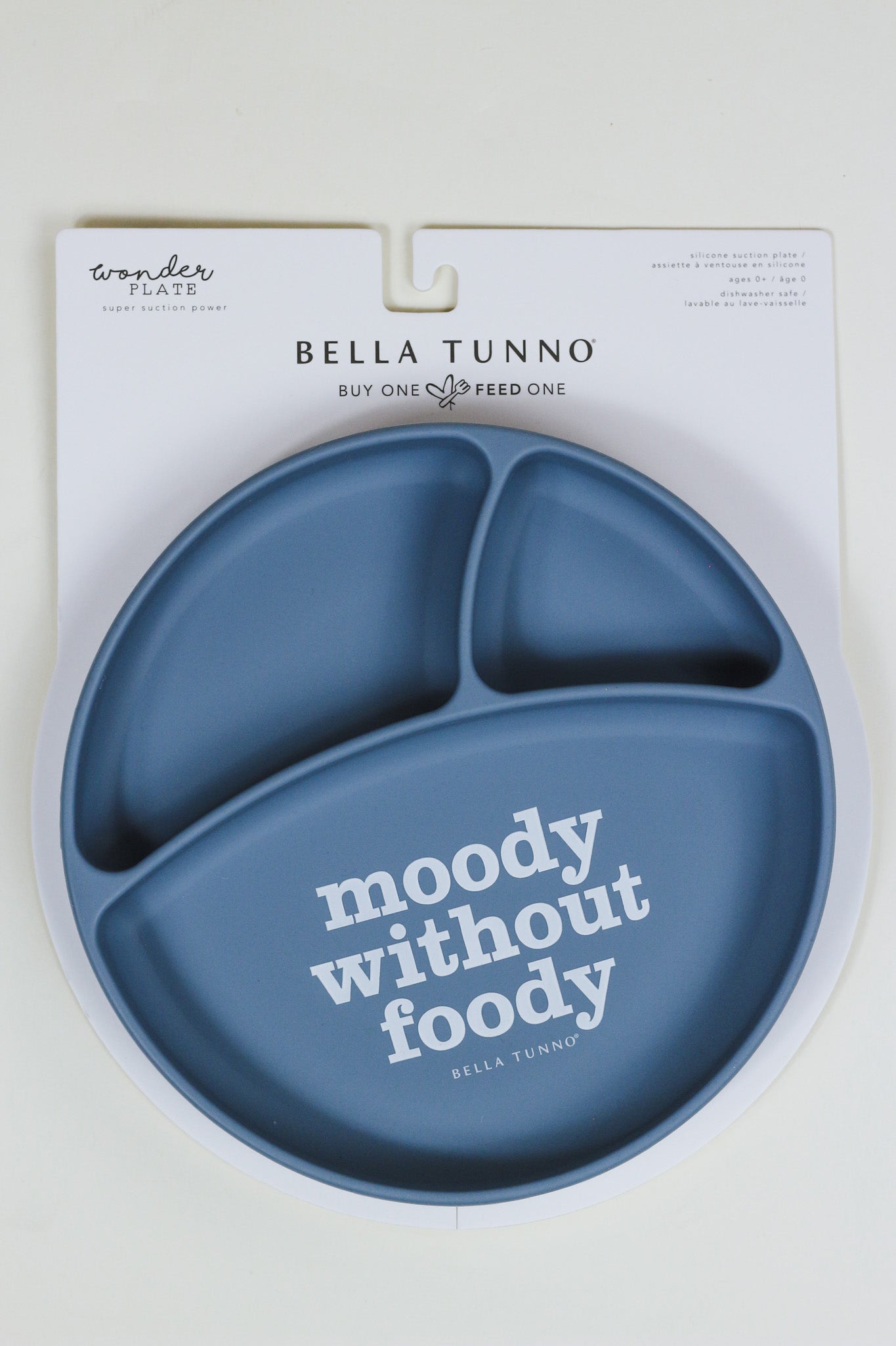 Blue Moody Foody Silicone Plate