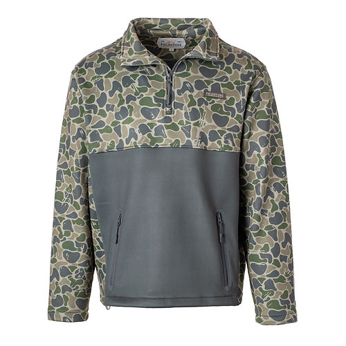 Men's Backwoods Camo Quarter Zip Fleece Pullover