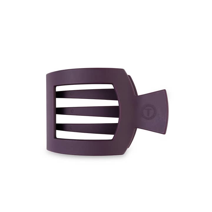 Square Medium Flat Hair Clip- Burgundy Bliss