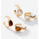 Charlie Paige Gold Gemstone Earring