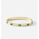 Charlie Paige Gold and Emerald Green Bangle Bracelet