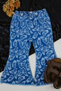 Toddler Girls Butterfly Blue Flares