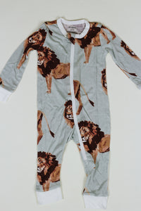 Lion Bamboo Zipper Pajama