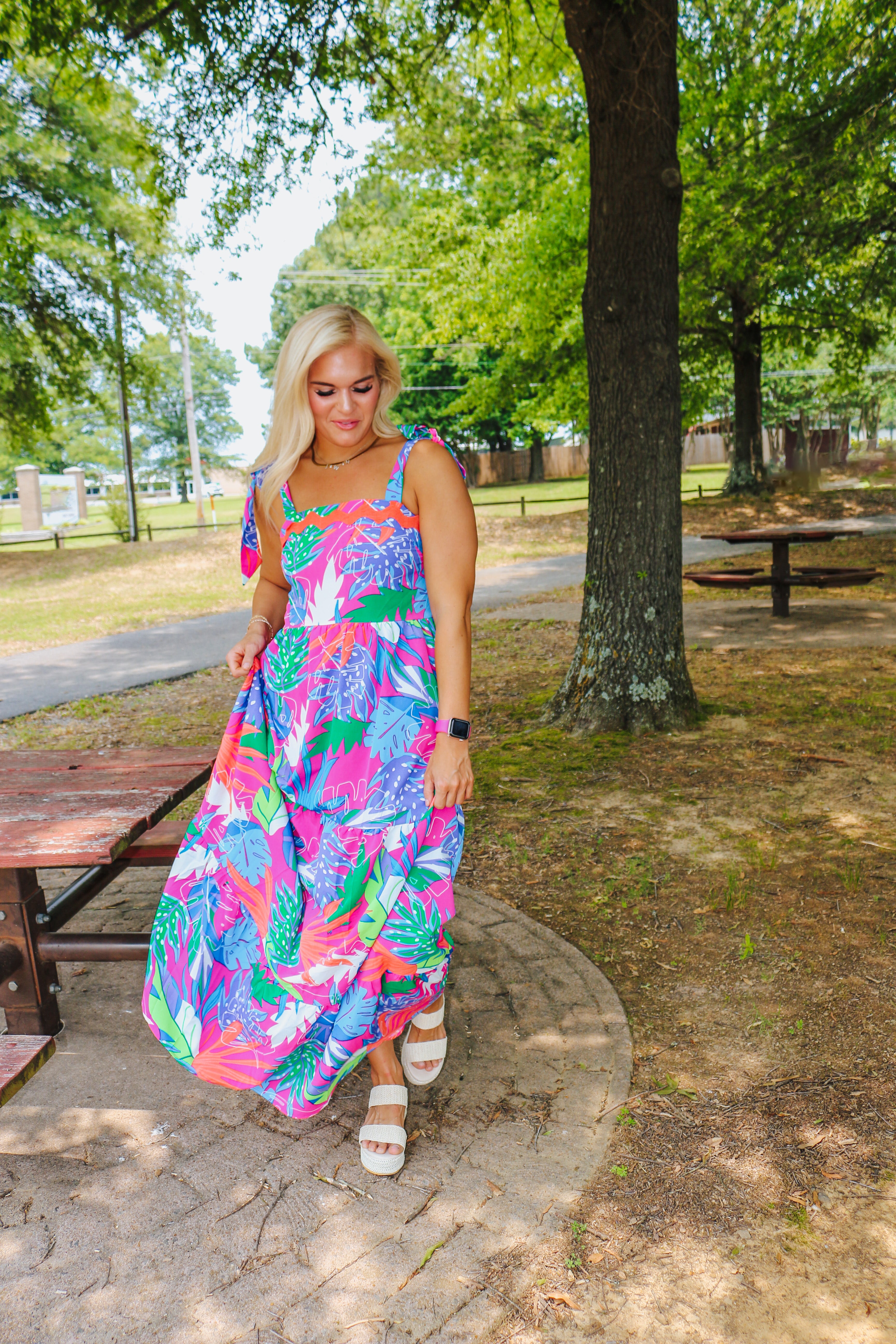 Inc floral shop print maxi dress