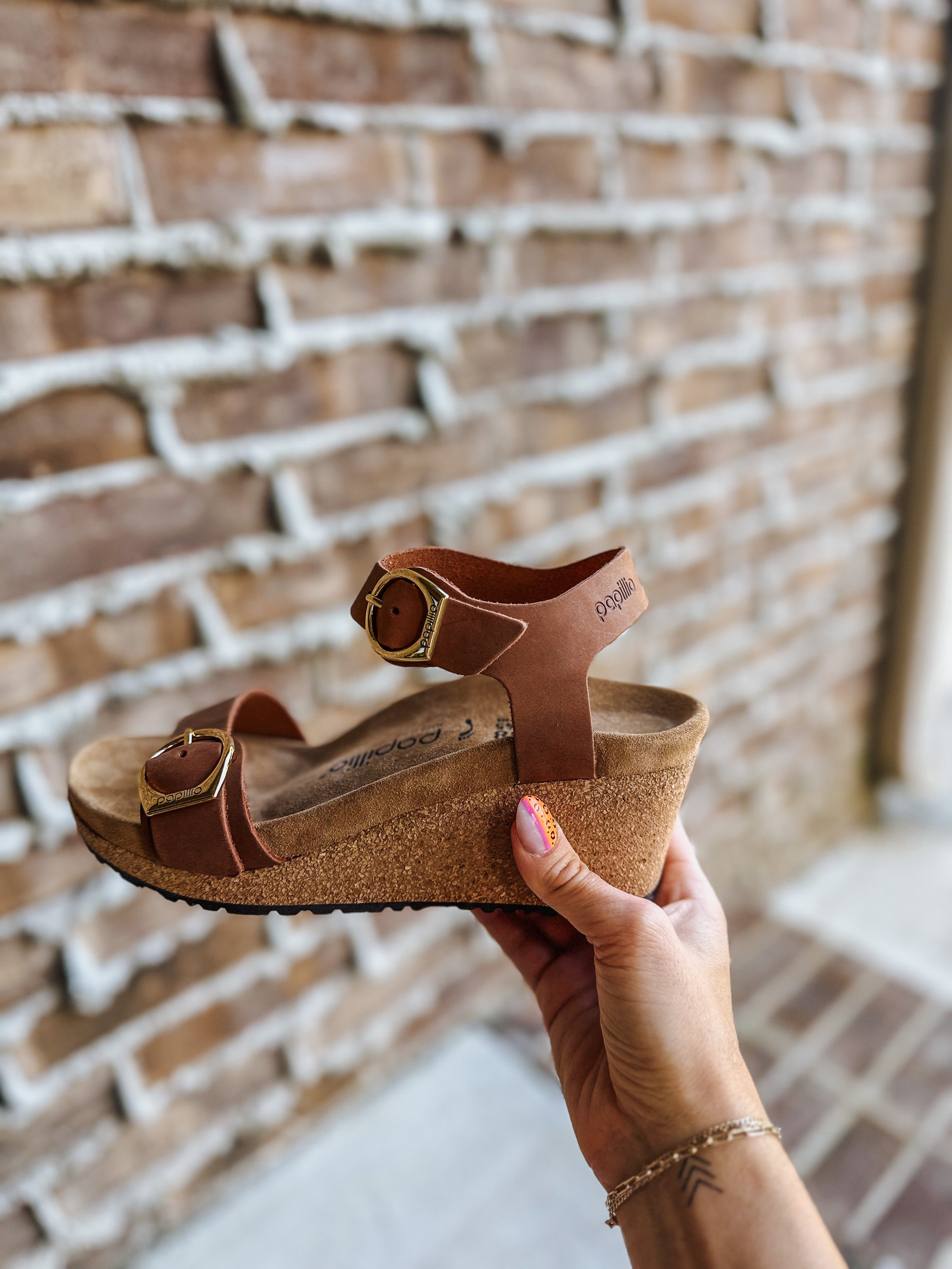 Cognac wedge sandals new arrivals