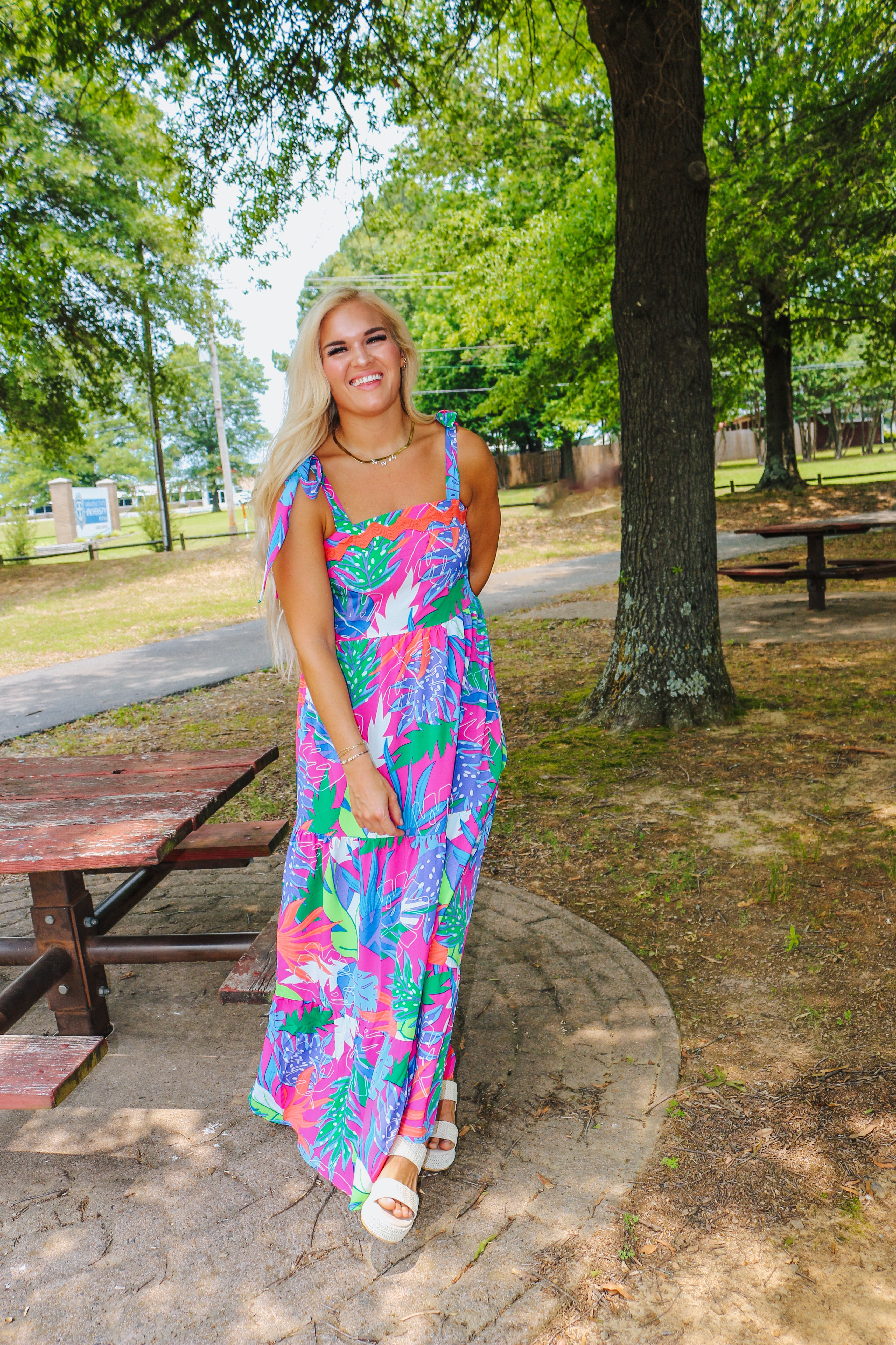 Inc floral shop maxi dress