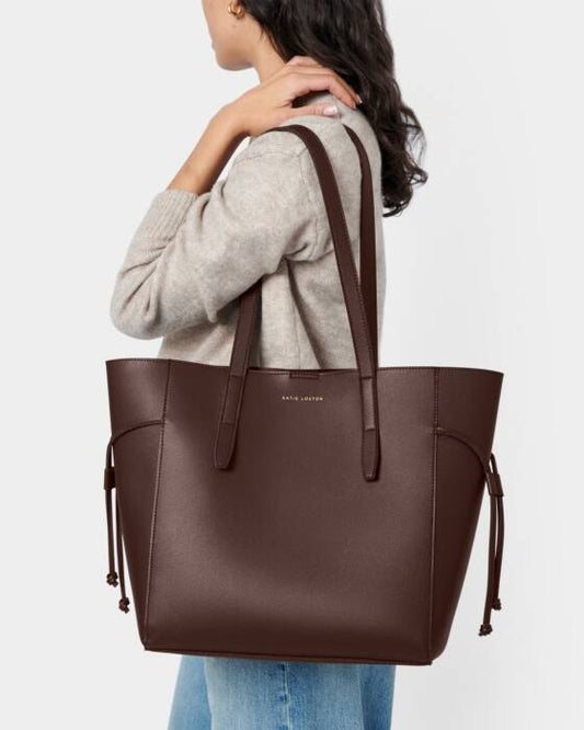 Ashley Chocolate Brown Tote Bag