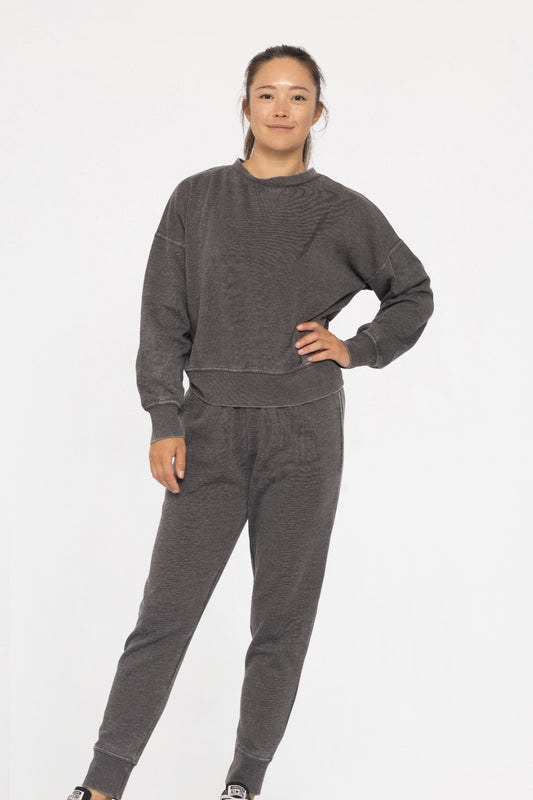 Working Through It Burnout Fleece Sweatshirt - 2 Colors