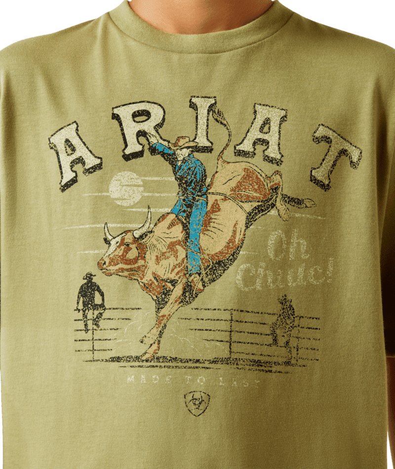 Ariat Youth Green Oh Chute Rider Graphic Tee
