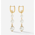 Charlie Paige Gold Pearl Drop Earrings