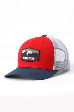 Cinch Men's Horizon Cap- Red