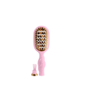Teleties Mini Vented Brush in Bubblegum Pink, bristle side with cleaning tool