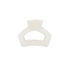 Teleties Open Petite Claw Clip in Coconut White, front view