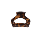 Teleties Open Petite Claw Clip in tortoise, front view