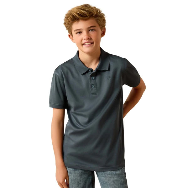 Ariat Boys Dark Slate TEK Performance Polo