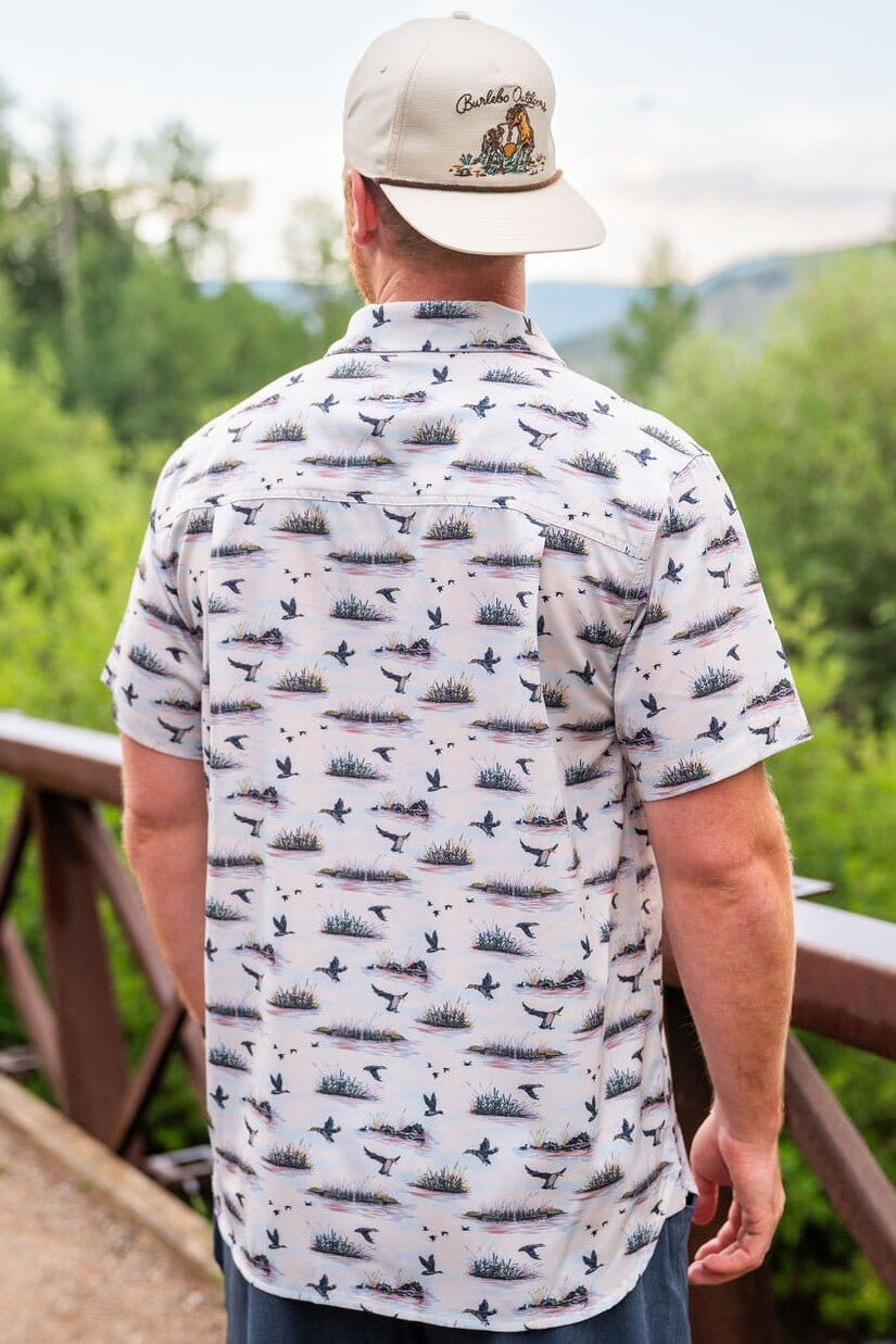 Performance Button Up - Duck Hunt