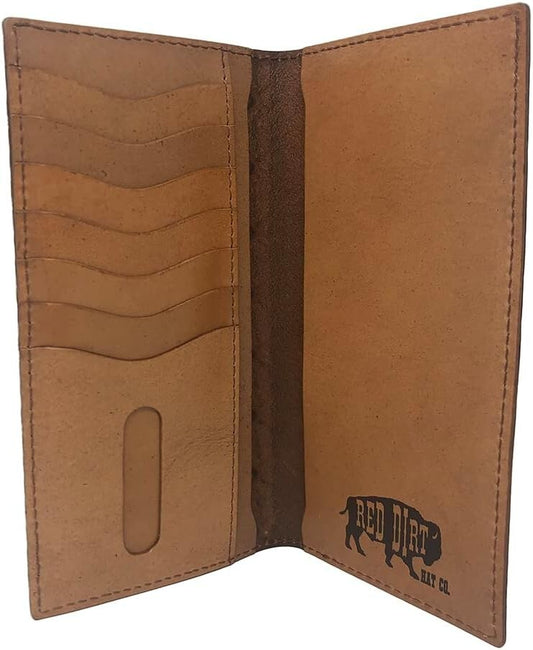 Red Dirt Hat Co Desert Scene Logo Patch Rodeo Wallet