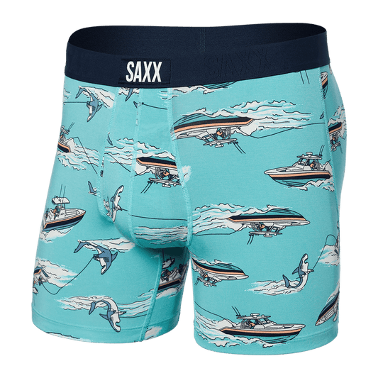 Ultra Super Soft Boxer Briefs- Sharkski Turquoise