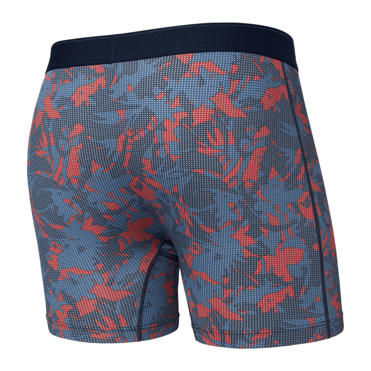 Quest Quick Dry Mesh Boxer Briefs- Batik Camo Blue