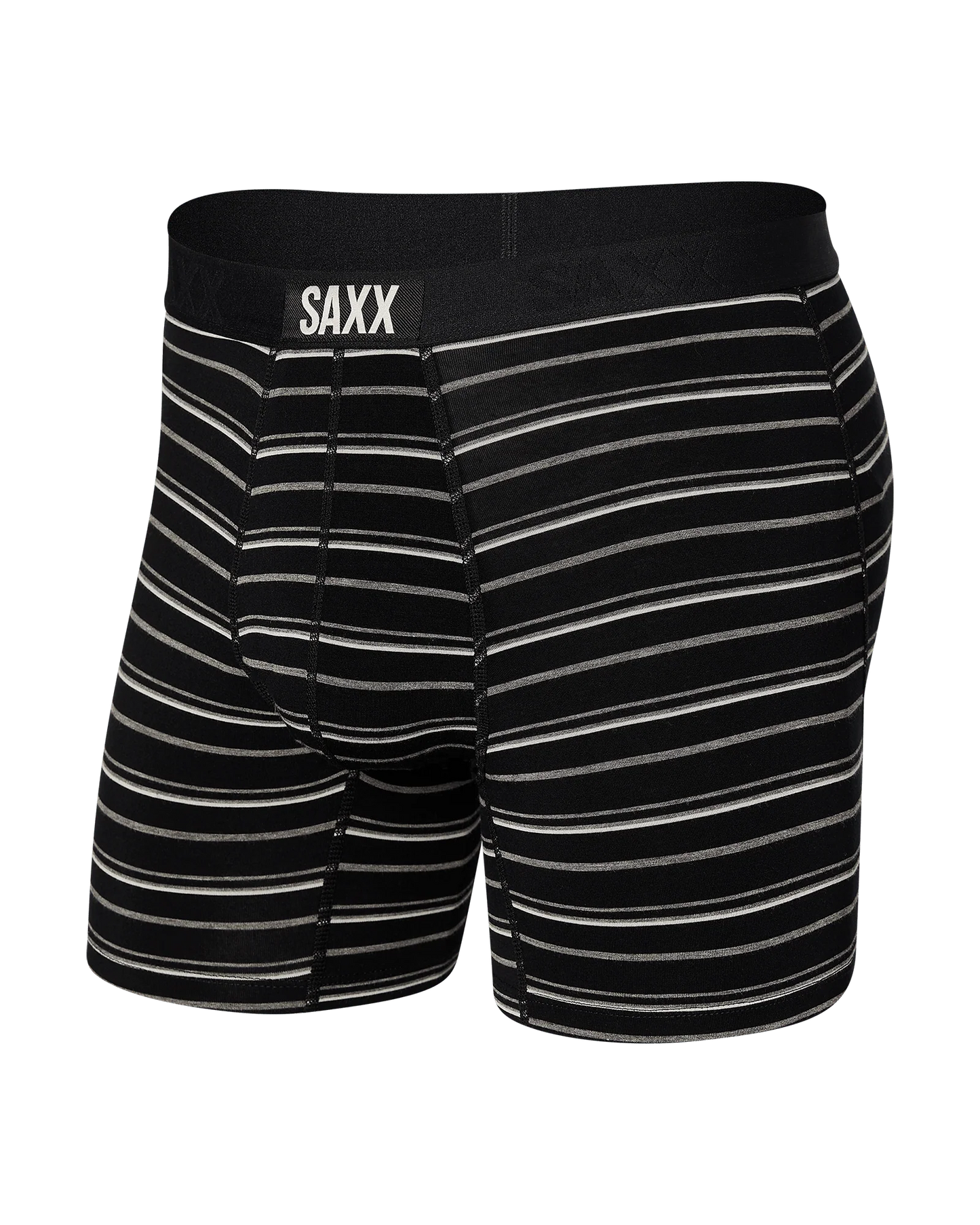 Vibe Super Soft Everyday Black Costal Stripe Boxer Brief