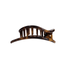 Teleties Medium Flat Circle Hair Clip in tortoise, side profile showing the teeth