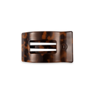 Teleties Small Flat Hair Clip in tortoise, front view