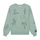 Wrangler Women's Icons Western Crewneck Sweatshirt in Icon Blue