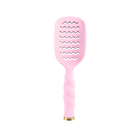 Teleties Vented Brush in Bubblegum Pink, back view showing the wavy vents