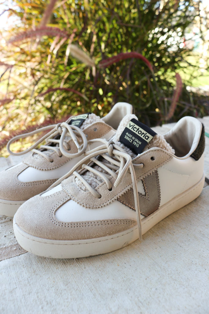 White Sherpa Beige Sneaker