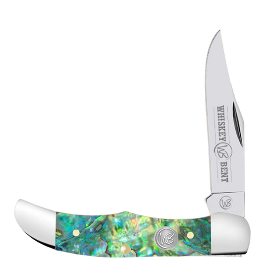 Green Abalone Mini Hunter Knives