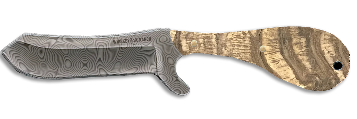 Whiskey Bent Ram Horn Bull Cutter Knife