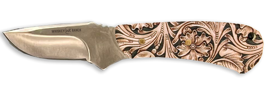 Tooled Leather Mini Skinner Knife