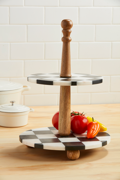 Checkered Marble Tiered Server