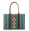Wrangler Southwestern Pattern Canvas Wide Tote