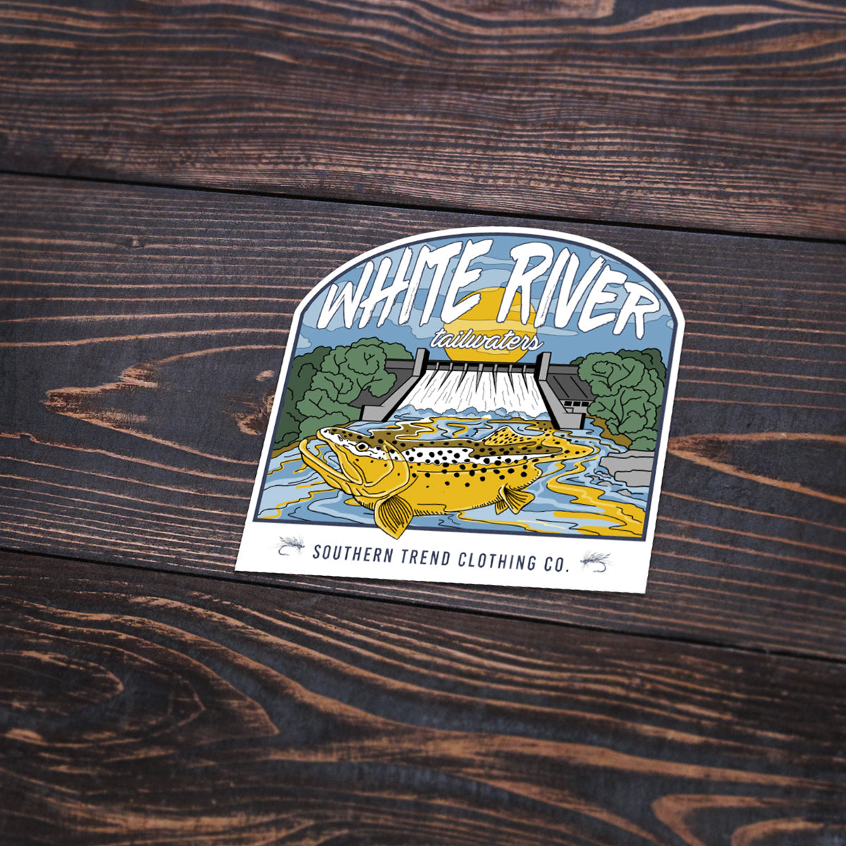 White River Tailwaters Sticker by Southern Trend