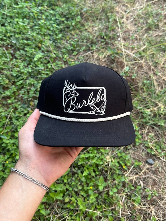 Men's Patch Logo Cap- Black