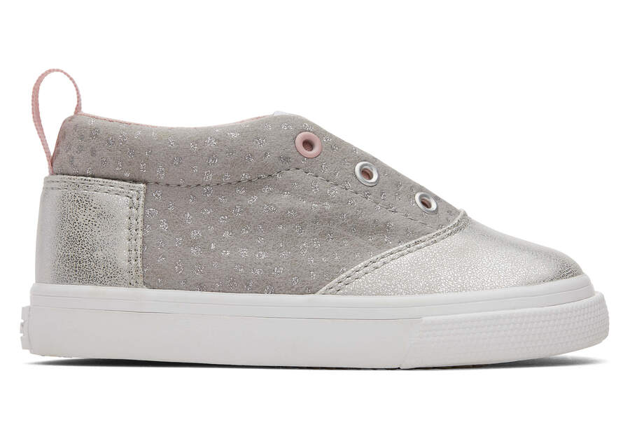 TOMS Kids Tiny Fenix Mid Grey Foil Toddler Shoe