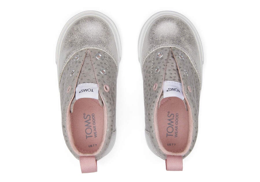 TOMS Kids Tiny Fenix Mid Grey Foil Toddler Shoe