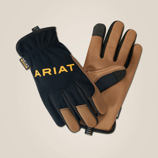 Ariat FlexPro Driver Work Gloves- Brown & Black