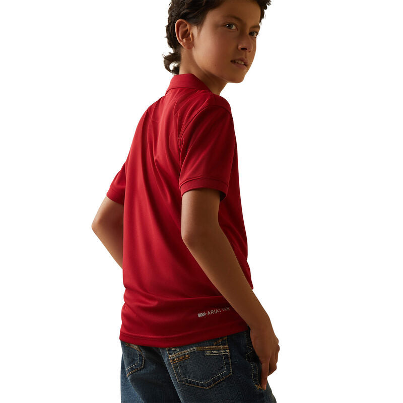 TEK Scooter Red Youth Boys Polo Shirt