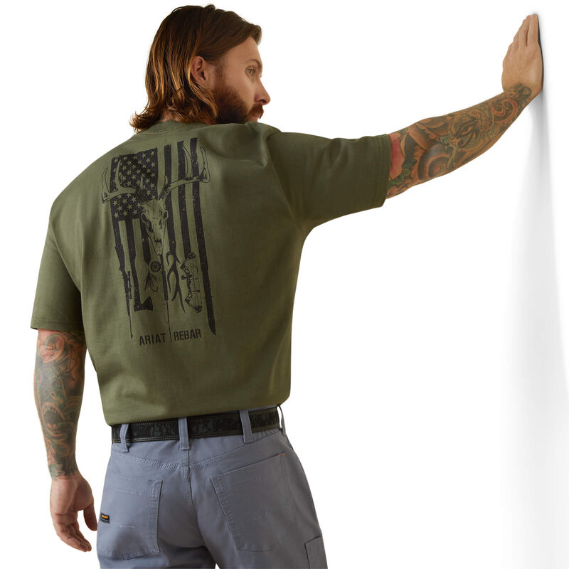 Rebar CottonStrong American Outdoors T-Shirt By Ariat